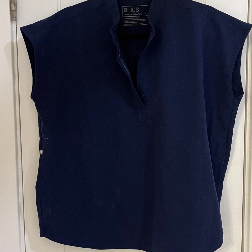 SOLD Figs Women's Navy Blouse